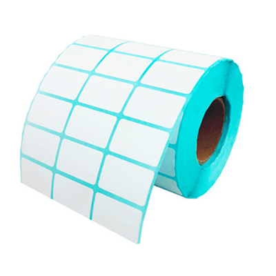 Etiqueta adesiva de código de barras DT adesiva Eco adesiva térmica con revestimiento de vidrio azul